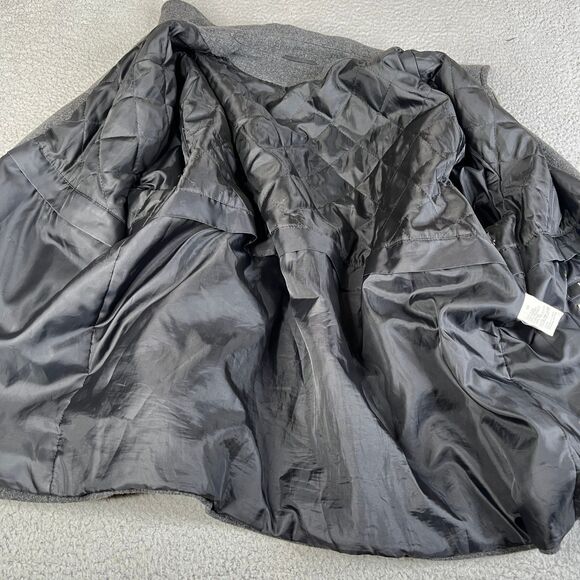 Cashmere & Wool Coat Jacket Mens EU 60 US 50 Black Full Zip Lined Neutral Collar - Picture 3 of 12